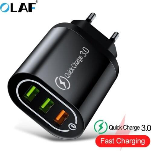OLAF Quick Charge 3.0 USB Charger For iPhone 11pro Xiaomi Samsung QC3.0 QCFast Charging Wall Mobile Phone Charger Adapter