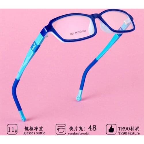 Childrens glasses frame Ultralight tr90 glasses comfortable silicone temples students myopia prescription glasses 76