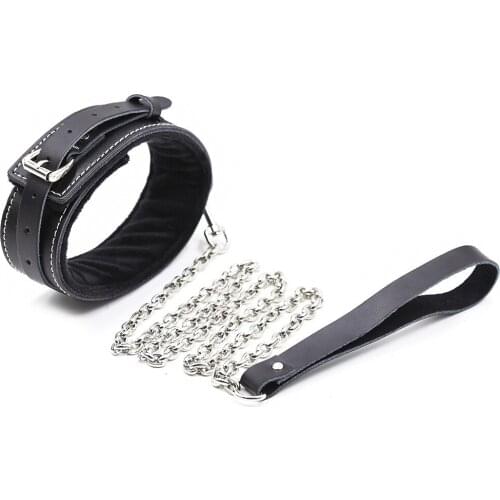 Genuine Leather Harness Slave Bondage Crystal leash Neck Dog Collar Fetsih Erotic BDSM Sex Adult Games Toys For Couples Woman