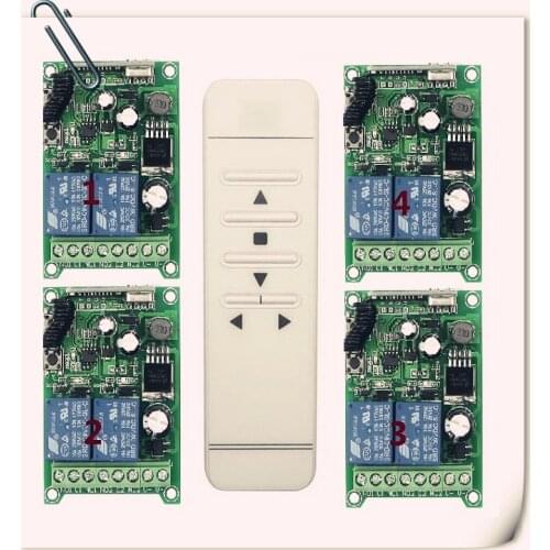 Tubular motor garage door projection screen shutters DC12V 24V 36V 48V RF Wireless Remote Control switch Digital display screen