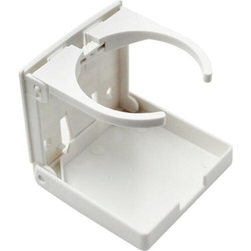 Adjustable Folding Nylon/Plastic Drink Beverage Cup Holder White Boat RV