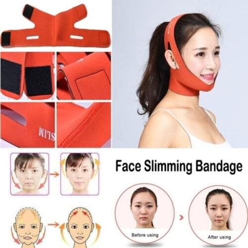 V Shape Thin Face Lift Massager Face Slimming Mask Belt Facial Massager Tool Anti Wrinkle Reduce Double Chin Bandage Face Shaper