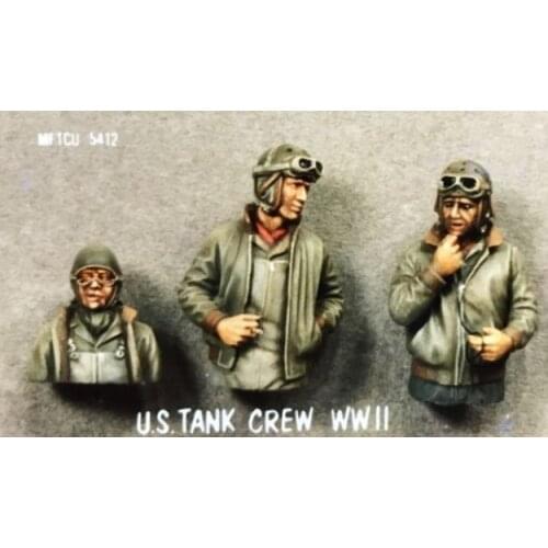 1/35 Scale WW2 US tank Soldier 3 People WWII Miniatures Unpainted Resin Model Kit Figure Free Shipping