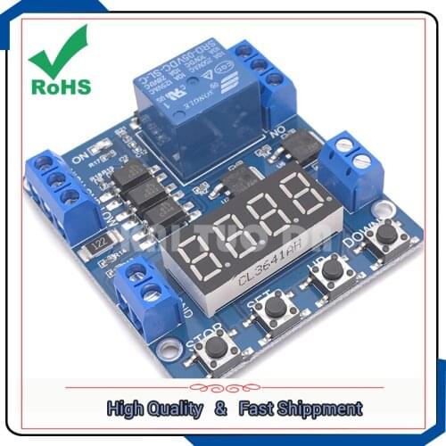 1 way one channel relay module,delay power off trigger voltage upper and lower limit detection cycle timing counting control
