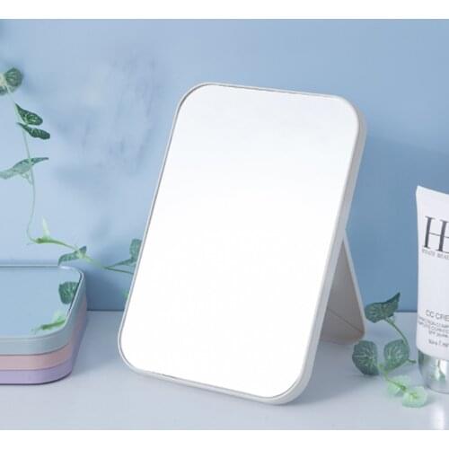 1Pcs Face Makeup Mirror Desktop Vanity Mirror Large Folding Portable Square Colorful Princess Makeup Mirrors Four Colors