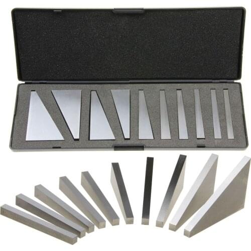 10Pcs 1-30 Degree Precision Ground Durable Angle Block Set 2pcs Angle Block For Lathes Milling Machinist Tools angle block gage