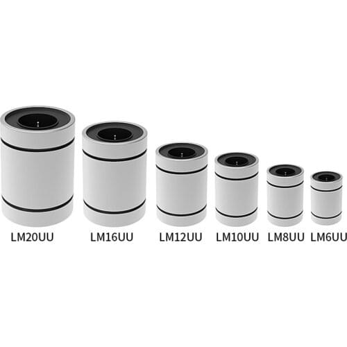 10pcs/lot LM8UU CNC Linear Ball Bearings LM10UU LM16UU LM6UU LM12UU LM20UU 8mm for Rods Liner Rail linear shaft parts