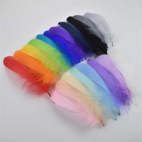 100Pcs/Lot Colorful Goose Feathers 5-7inch/12-18cm White Natural Swan Pluma for Crafts Diy Party Accessories Table Centerpieces