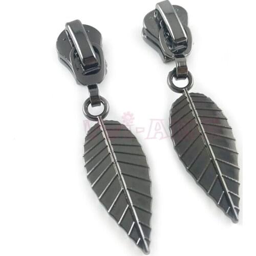 20pcs/lot, Up-to-date Popular 5# Zipper Slider with Leaf Shape Pull Tab, Quality Zipper Repair Kit for 5# Zippers