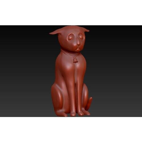3d model for cnc machine 3d printer in STL file format - Poor sad cat