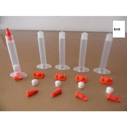 50 sets/lot air distribution 3CC dispense adhesive syring barrel sleeve piston,end caps,tip cap,glue dispenser,liquid dispenser