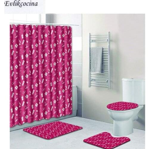 Free Shipping 4pcs White Square Plaid Banyo Paspas Bathroom Carpet Toilet Bath Mat Set Nonslip Tapis Salle De Bain Alfombra Bano