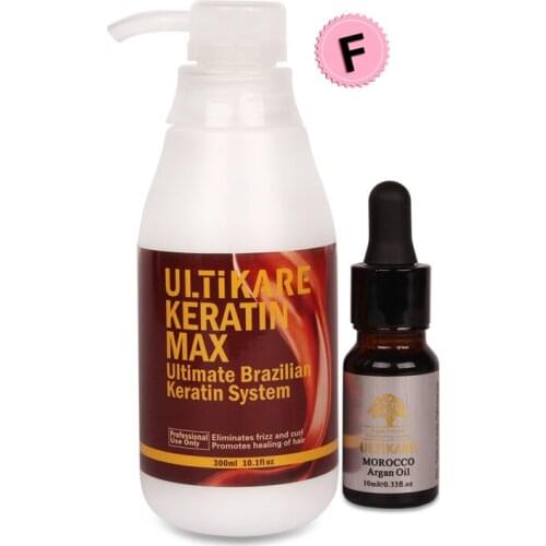 Good Smelling Brazilian Keratin Treatment Free Formalin 300ml Straightening Hair Free Shipping Get Free 10ml Moroccan Argan Oil