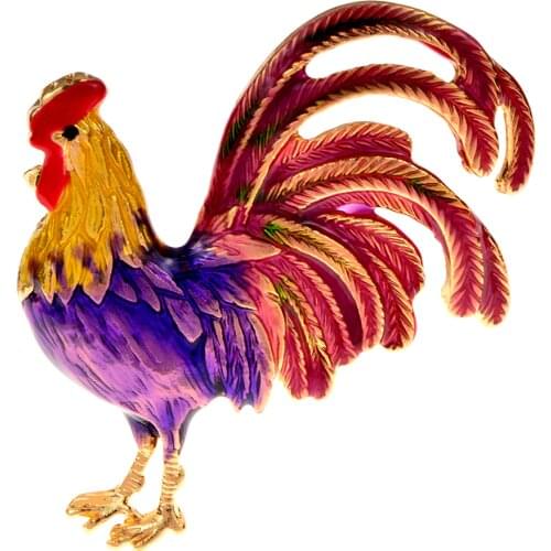 CINDY XIANG New Creative Colorful Enamel Chicken Brooches Cute Animal Chick Brooch Pins for Women And Men Gold Metal Accessories