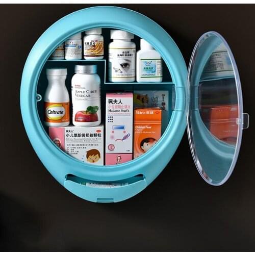 Makeup Holder Round Cosmetic Storage Box Wall-mounted Jewelry Organizer for Toner Cream Shelf Self-adhesive Makeup Storage Shelf