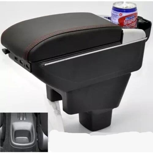For Fiat sedici armrest box central Store content Storage boxarmrest box with USB interface