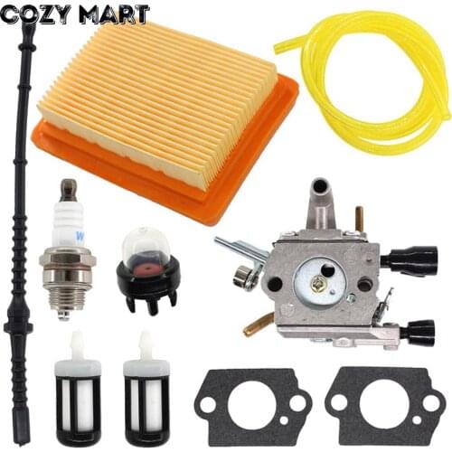 Carburetor w/ Air Filter Fuel Line Spark Plug Kit For ST Trimmer FS120 FS200 FS020 FS202 TS200 FS250 FS300 FS350 Brush Cutter