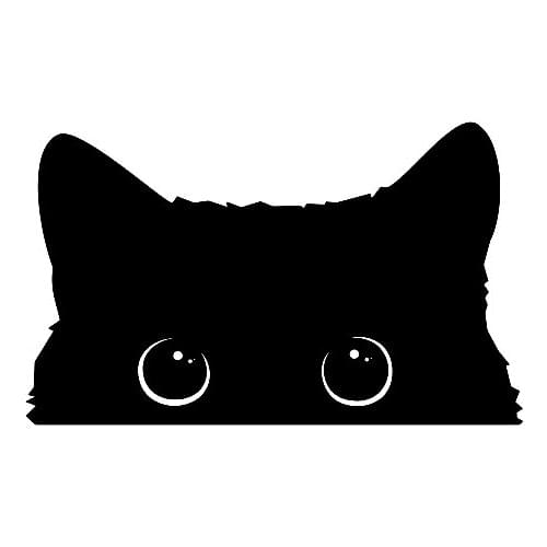 Creative Hot Car Sticker Accessories Poor Cat Is Stealing with Big Eyes Watch Vinyl Car Styling Cover Waterproof Decals Kk15*9cm