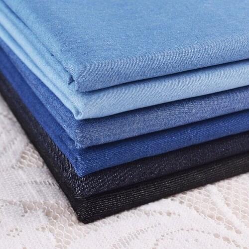 Summer thin soft washed denim cotton shirt skirt fabric wholesale cowboy cloth fabric cushion clothing sofa diy handmade