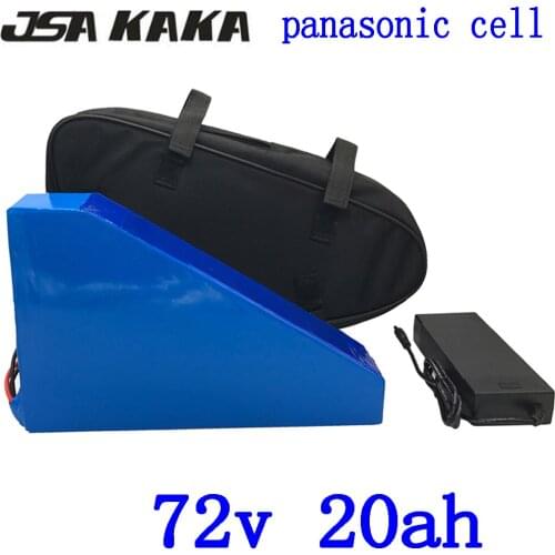 72v 2000w 3000w lithium battery 72v 20ah ebike battery 72v 20ah electric bicycle battery use panasonic cell with 84V charger