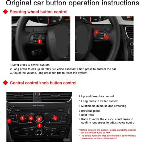 Retrofit Kit For Audi A5 S5 2009-2016 Without MMI OEM Screen Upgrade MuItimedia Interface CarPlay Android Decoder Box