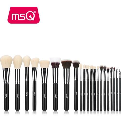 MSQ 21pcs Pro Makeup Brushes Set Basic Facial Brushes Powder Blusher Eyeshadow Lip Make Up Brush Cosmetics Tool Synthetic Hair
