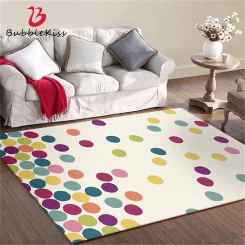 Bubble Kiss European Style Colored Art Ball Pattern Thickened Carpet Anti-wrinkle Area Rugs for Living Room Home Bedside Mats