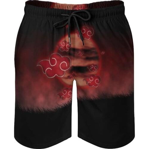 Summer Men Causal Short Breathable Quick Dry Funny Novelty Japanese Anime R340 Running Akatsuki (7) Male Shorts