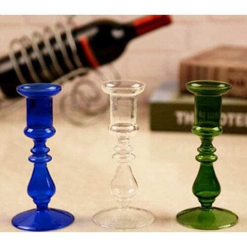 Wedding Bedroom Shop Special Candles,New Glass Candlestick Flower Arrangement, Creative Modern Simple Home Accessories