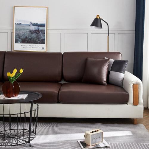 Waterproof PU Leather Sofa Seat Cushion Cover Anti-dirty Sofa Replaceable Protector L Shaped Slipcover Couch Cover