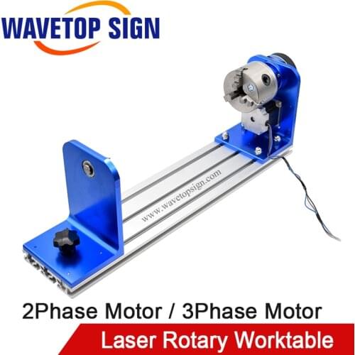 WaveTopSign Laser Engraving and Cutting Machine Rotary Worktable with 2 Phase Step Motor 3Phase Step Motor Good Quality