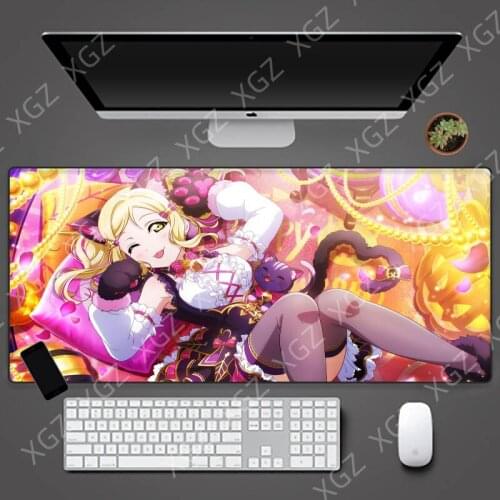 XGZ High Quality Fashion Sexy Long Legs Anime Girl Large Gaming Mouse Pad Lock Edge Mat Keyboard Desk Table for Laptop Notebook
