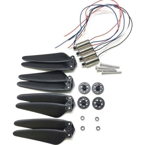 XS818 RC Quadcopter Drone Motor Gears Propeller Props Wings Bearings Parts Kit