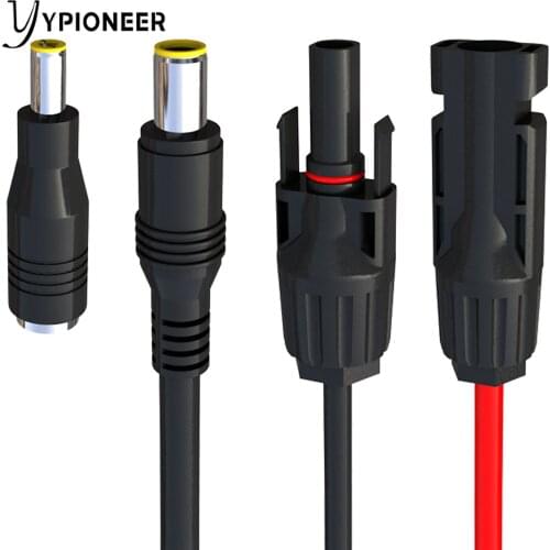 YPioneer T10030+31 Solar Panel Connector to DC 8mm Adapter Extension Cable 16 AWG with DC 5.5mmx2.5mm Adapter 6.23ft
