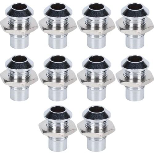 10Pcs LED Lamp Holder Convex Copper Metal LED Mount Holder Base Copper Metal for 5mm / 0.2in Light Emitting Diode