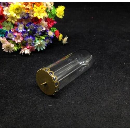 100sets/lot 50*18 Transparent tube glass globe lace base glass jewelry accessory pendant glass cloche dome glass cover necklace