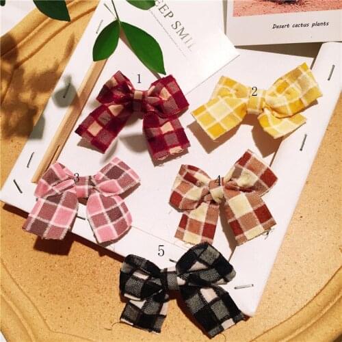 15pcs/Lot 5*8cm DIY woollen cloth bows Padded Patches Appliques For Clothes Hair Decoration