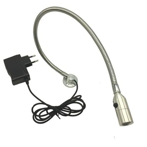 1W LED FLEXIBLE GOOSENECK WALL BEDSIDE LAMP