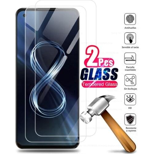 2pcs protective glass for asus zen fone zenfone 8 2021 5g zs590ks 5.9'' smartphone screen protector for zenfone8 protective film