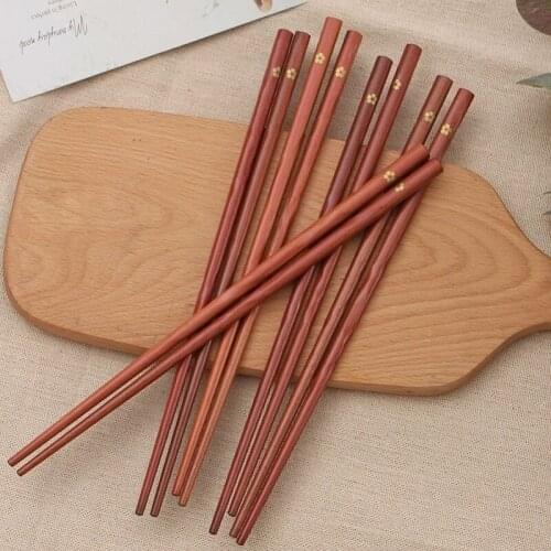 5 pairs Gift Boxes chop sticks Chinese Natural Wooden Chopsticks No Lacquer No Wax Healthy Sushi Rice Chopstick Home bamboo gift