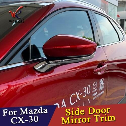 ABS Chrome Rearview Side Door Mirror Cover Trim For Mazda CX-30 2020 2021 Car Accessories