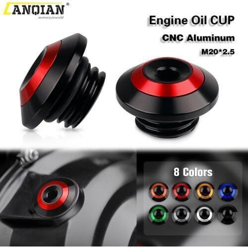 For DUCATI STREETFIGHTER 848 2012 2013 2014 2015 M20*2.5 Motorcycle Accessories Aluminum Engine Oil Filter Cup Plug Cover Screw