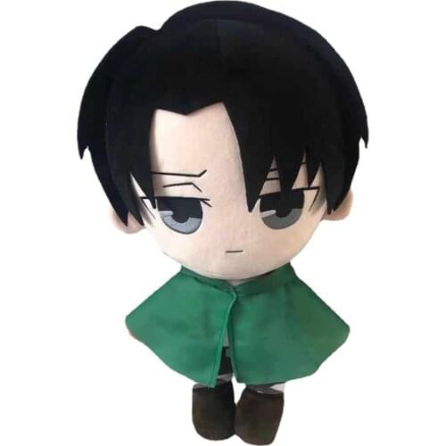 Anime Attack On Titan Mikasa Eren Levi Cosplay Plush Toys Soft Stuffed Dolls Birthday Xmas Gifts 45CM