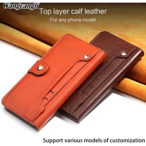 Brand phone case for Sony Xperia a1 handmade flip phone protection case Genuine Leather lychee texture phone case Luxury