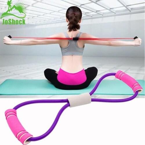 8 Character Stretcher Yoga Elastic Belt Household Fitness Women Open Neck Stretch Training Equipment Beauty Back Magic Rope