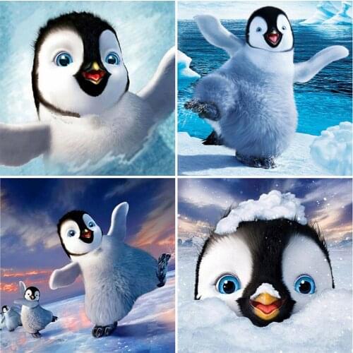 EverShine DIY Diamond Painting Penguin Picture Of Rhinestones Diamond Embroidery Animal Cross Stitch Childrens Room Decor