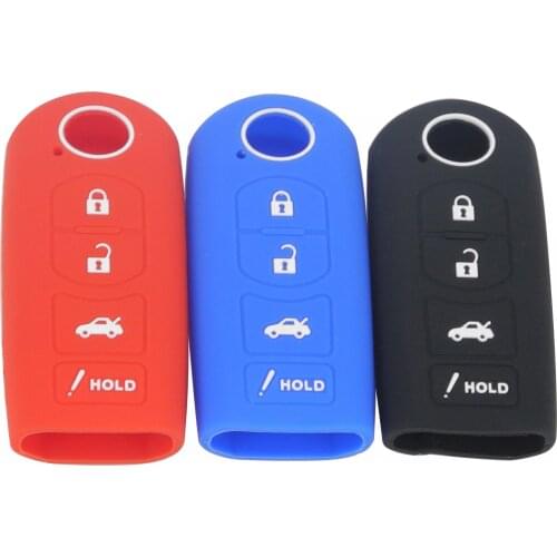 Kutery 10PCS Silicone Colorful Remote Car Key Cover Case 4 Buttons For MAZDA 3 6 MX-5 CX-3 CX-5 CX-7 CX-9 Protection Replacement