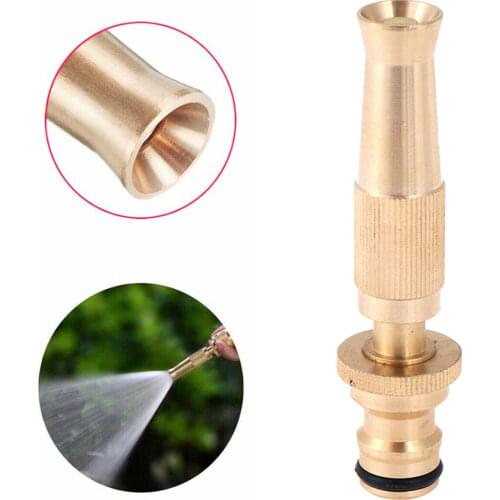 Brass High Pressure Variable Flow Direct Injection Type Water Gun Nipple Joint1/2" Hose Irrigation Car Washing Nozzle