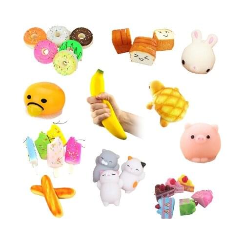 Cute Animal Squeeze Toy Anti Stress Reliever Squeeze Mochi Rising Toys Abreact Soft Sticky Squishi Stress Relief Toys Funny Gift