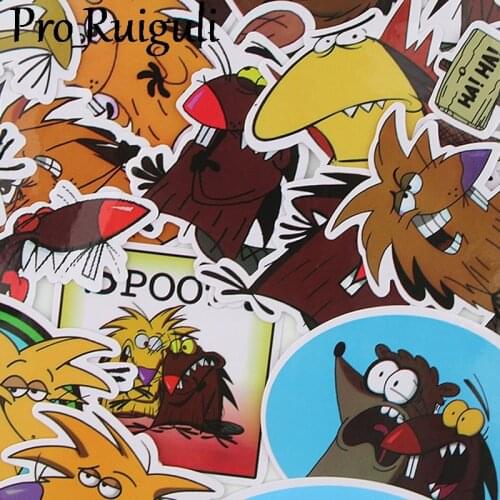 20pcs Angry Beavers Cartoon Children Stickers Skateboard Guitar Suitcase Girls Waterproof scrapbooking Sticker Kids Graffiti Toy